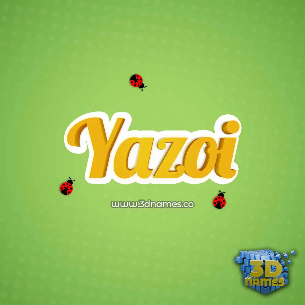 yazoi in Ladybugs style - 3D name wallpaper