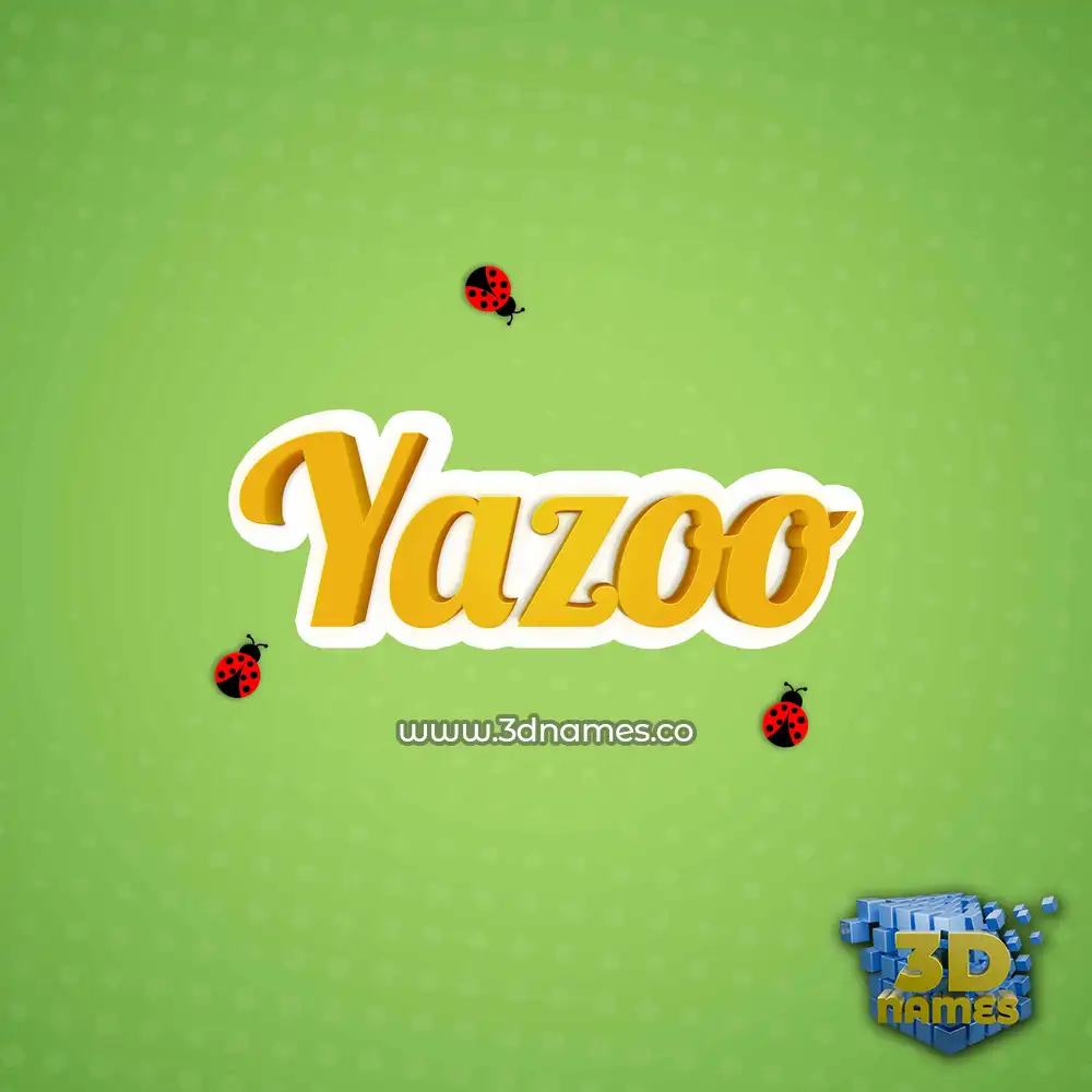 yazoo in Ladybugs style - 3D name wallpaper