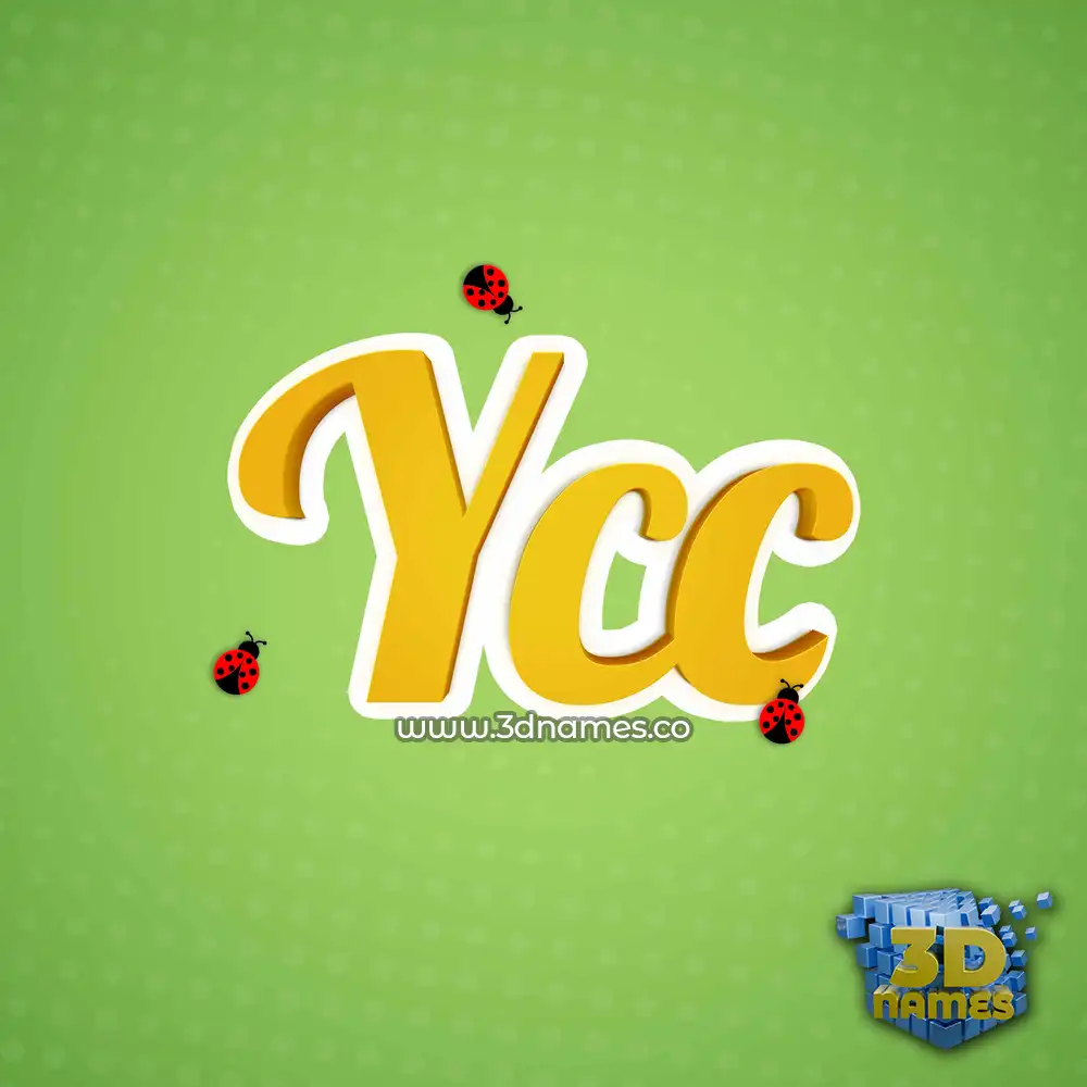 ycc in Ladybugs style - 3D name wallpaper