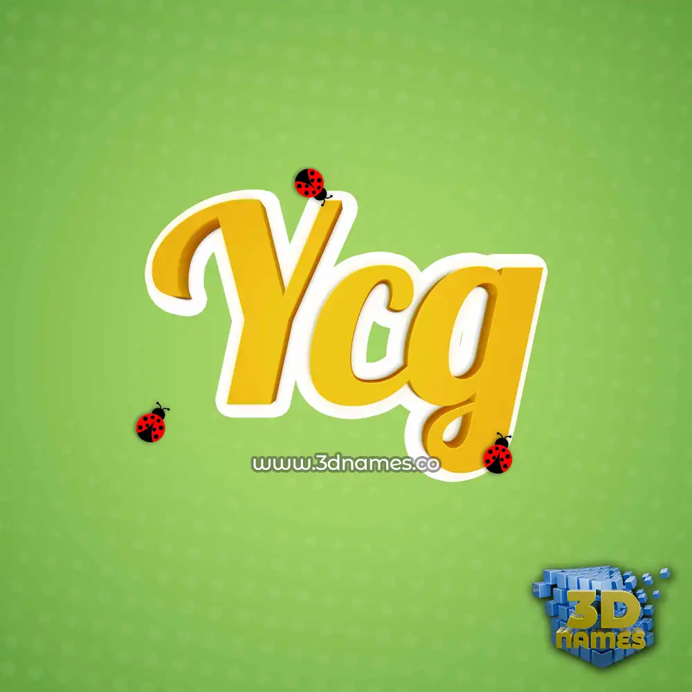 ycg in Ladybugs style - 3D name wallpaper