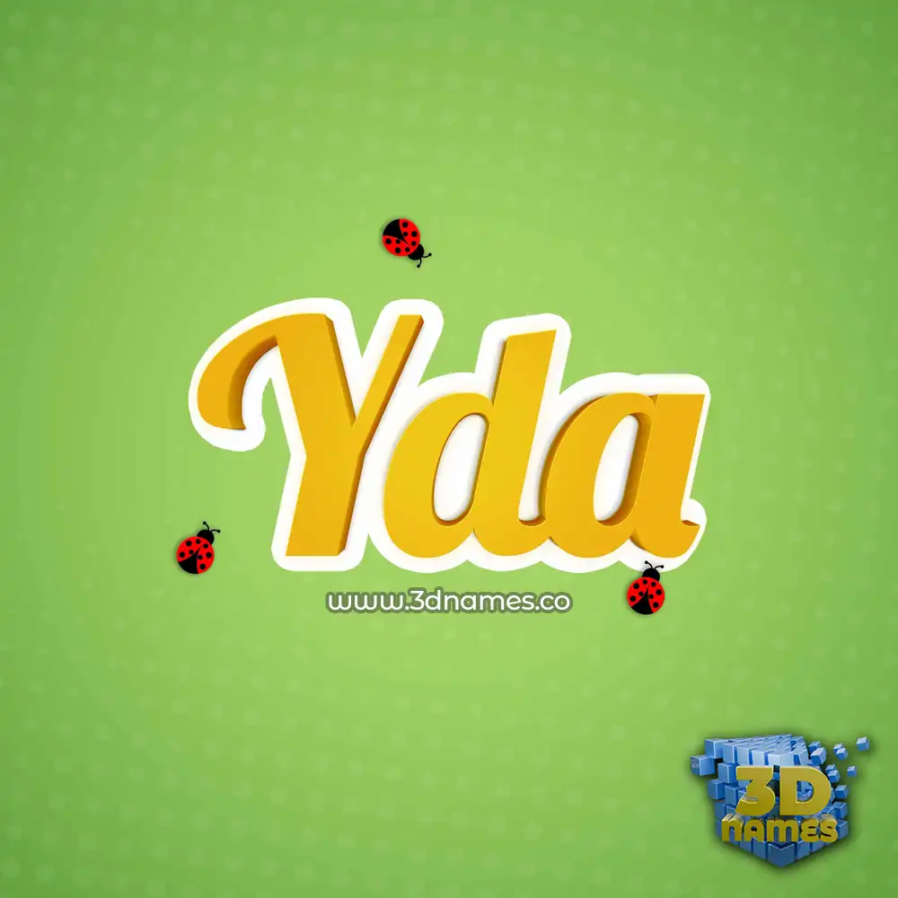 yda in Ladybugs style - 3D name wallpaper