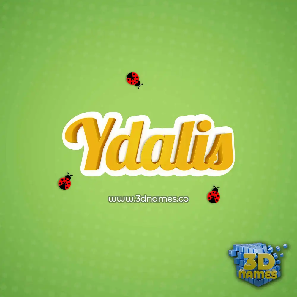 ydalis in Ladybugs style - 3D name wallpaper