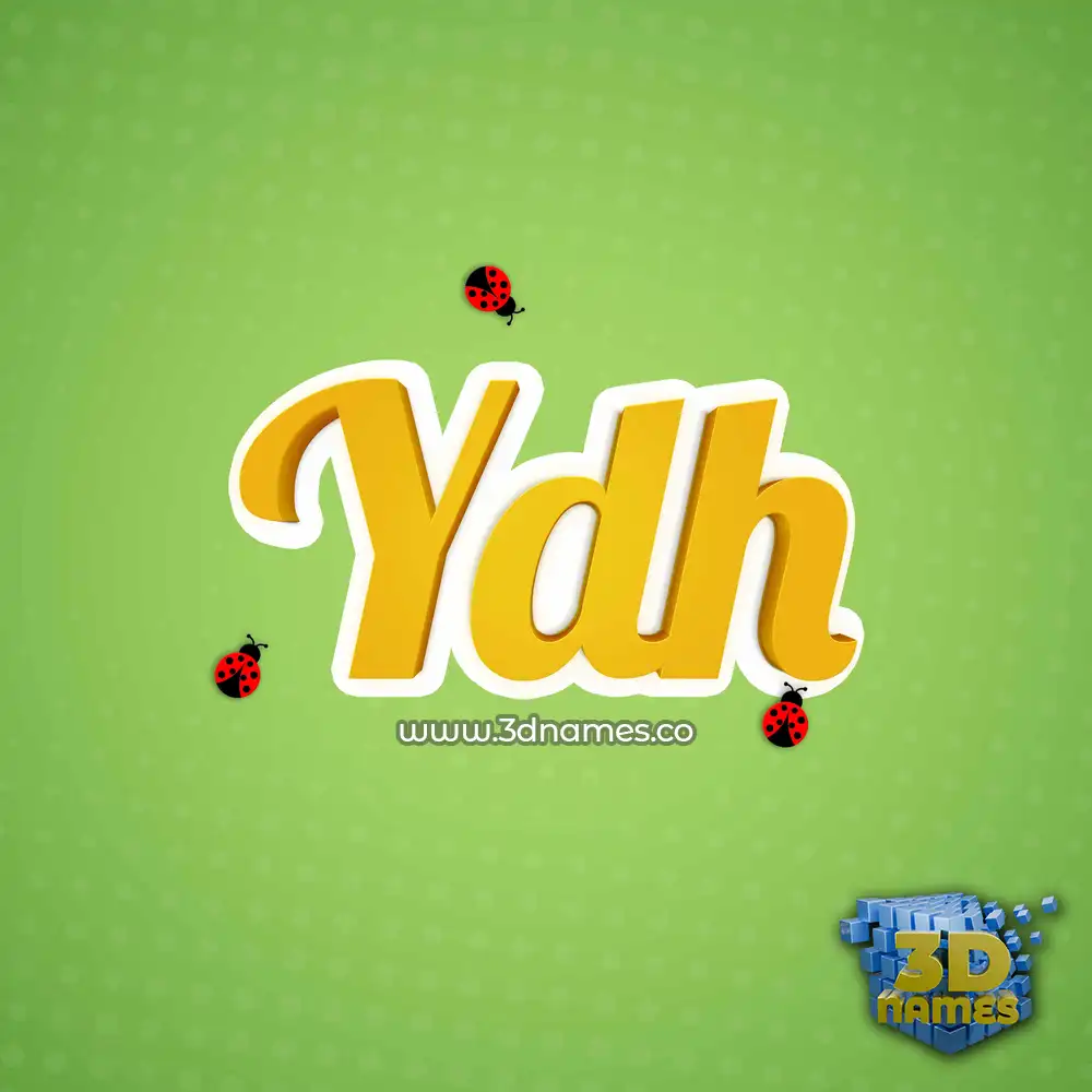 ydh in Ladybugs style - 3D name wallpaper