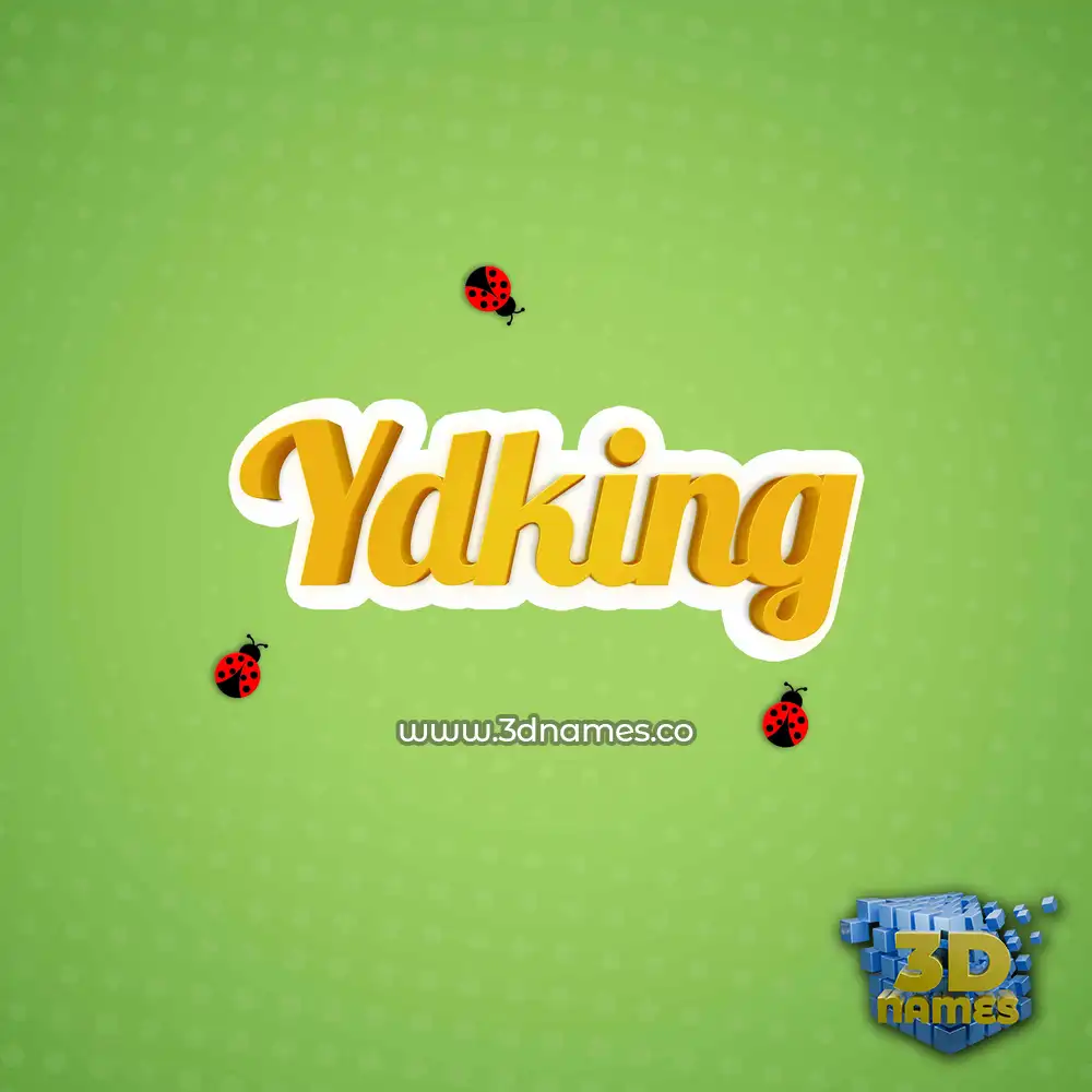 ydking in Ladybugs style - 3D name wallpaper