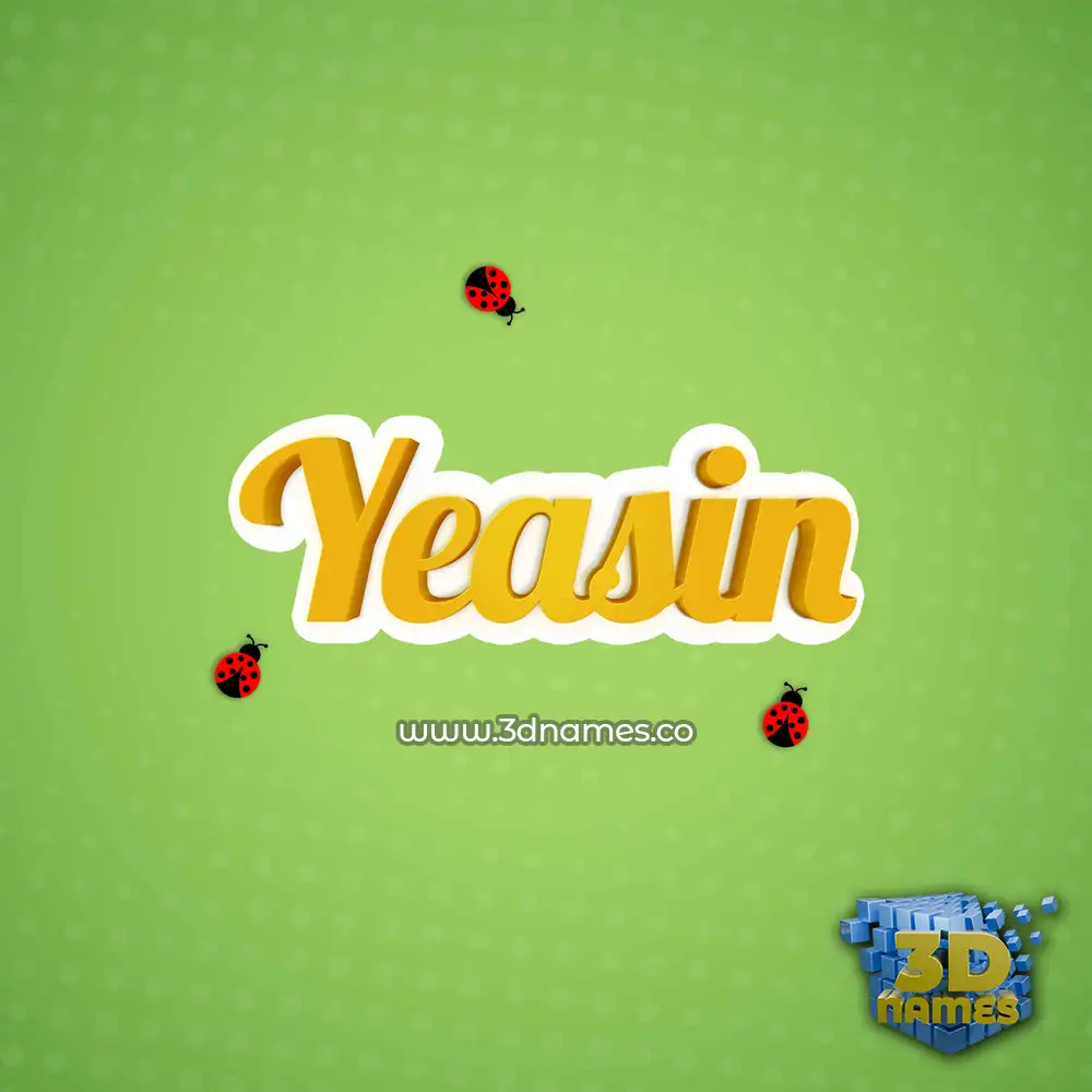 yeasin in Ladybugs style - 3D name wallpaper