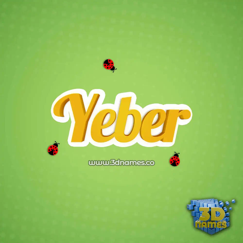 yeber in Ladybugs style - 3D name wallpaper