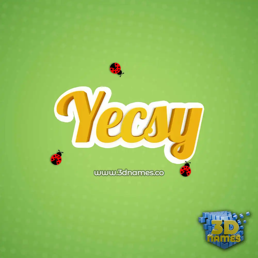 yecsy in Ladybugs style - 3D name wallpaper