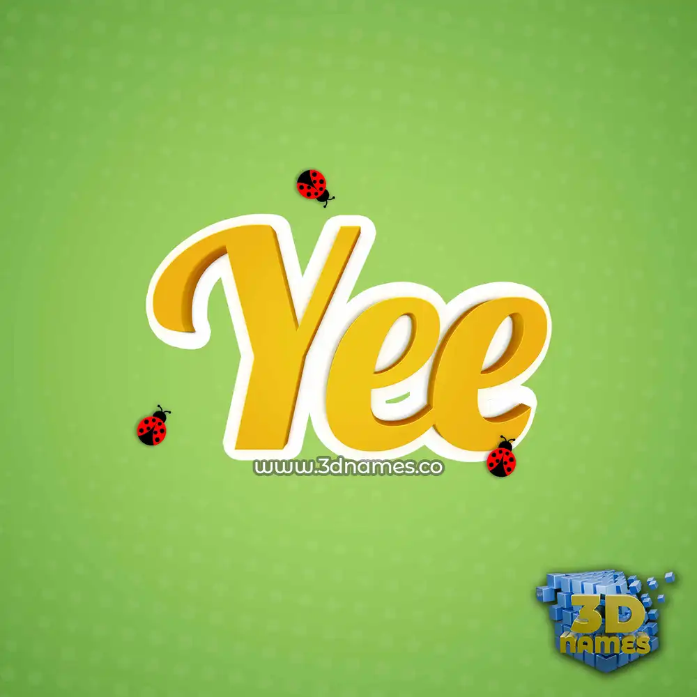 yee in Ladybugs style - 3D name wallpaper