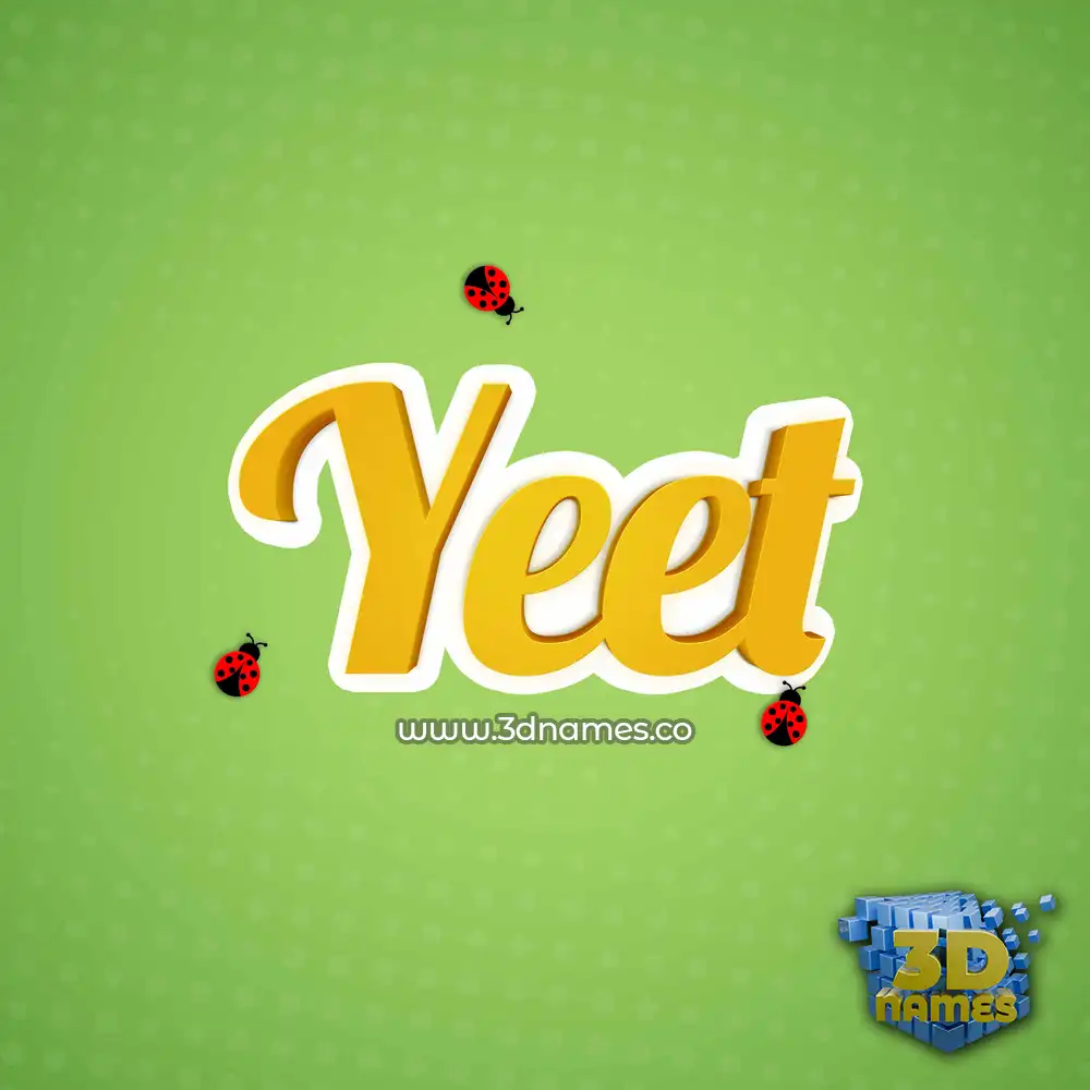 yeet in Ladybugs style - 3D name wallpaper