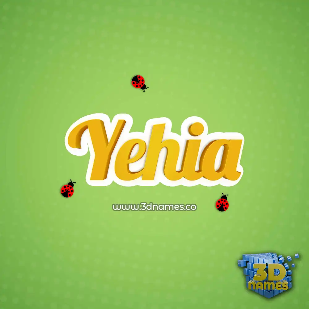 yehia in Ladybugs style - 3D name wallpaper