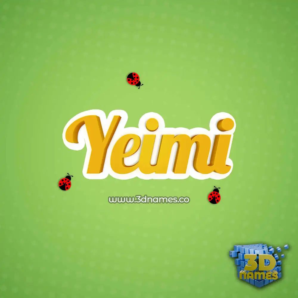 yeimi in Ladybugs style - 3D name wallpaper