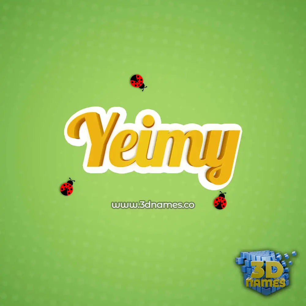 yeimy in Ladybugs style - 3D name wallpaper