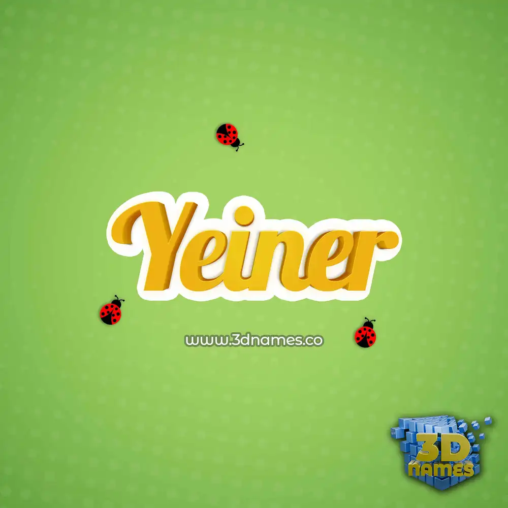 yeiner in Ladybugs style - 3D name wallpaper