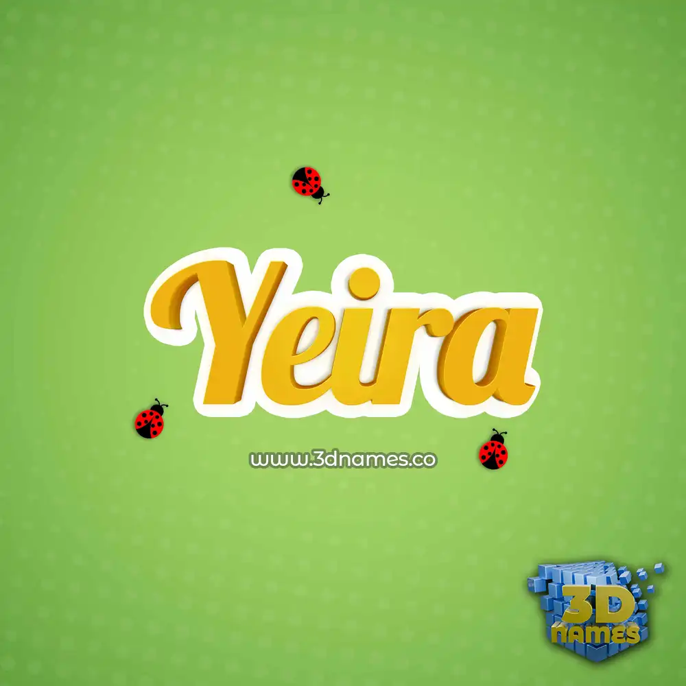 yeira in Ladybugs style - 3D name wallpaper