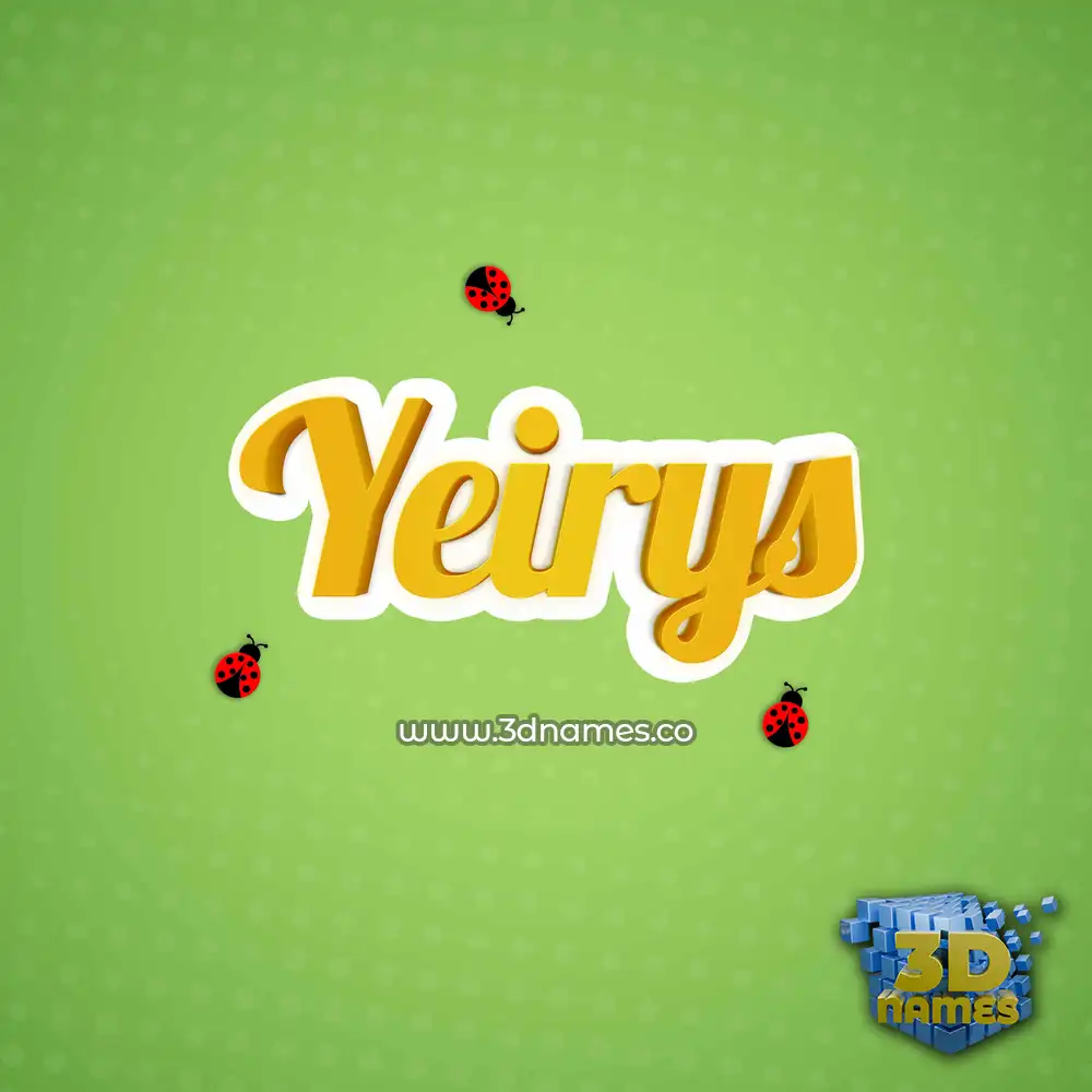 yeirys in Ladybugs style - 3D name wallpaper
