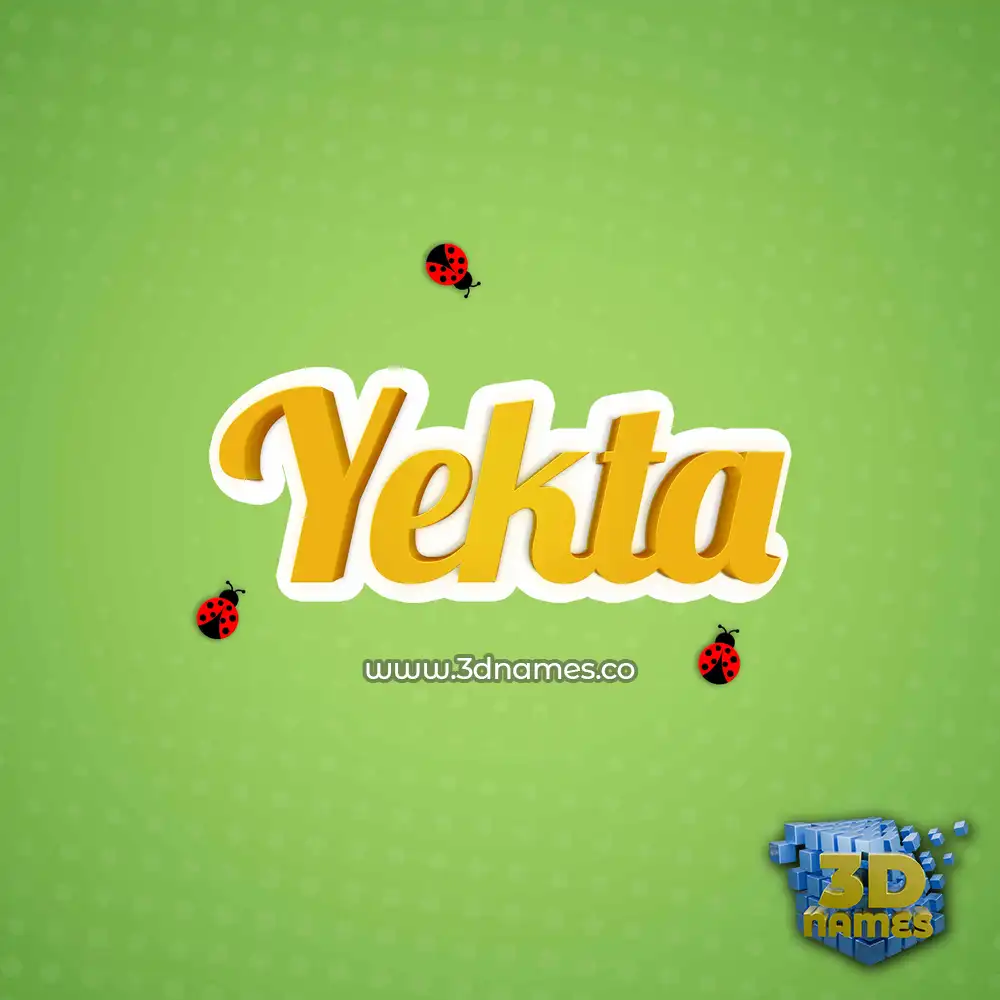 yekta in Ladybugs style - 3D name wallpaper
