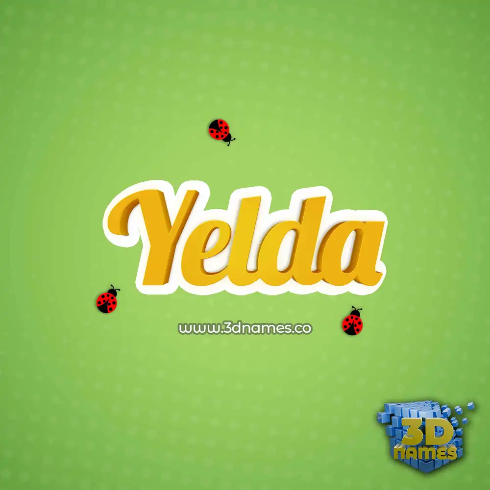 yelda in Ladybugs style - 3D name wallpaper