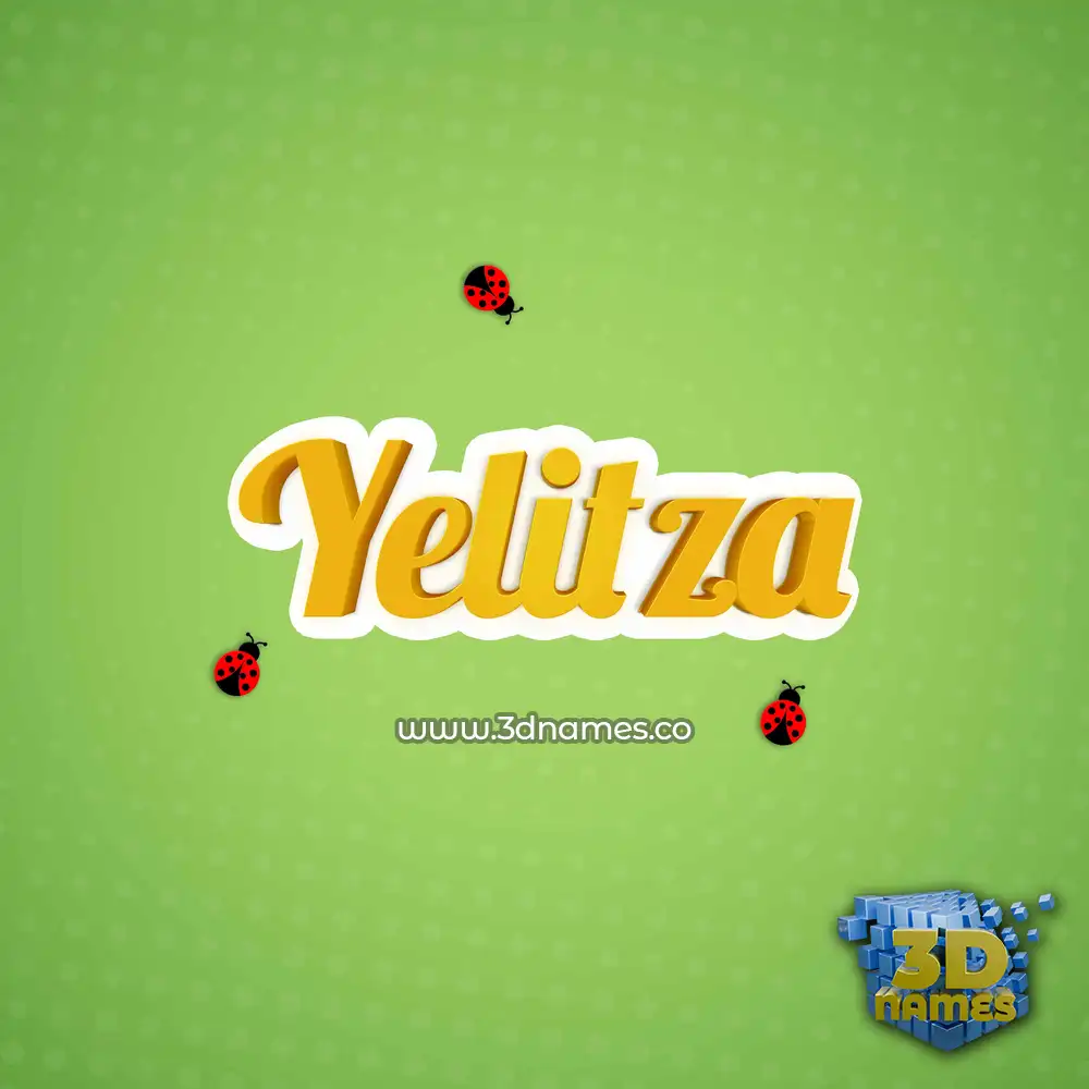 yelitza in Ladybugs style - 3D name wallpaper
