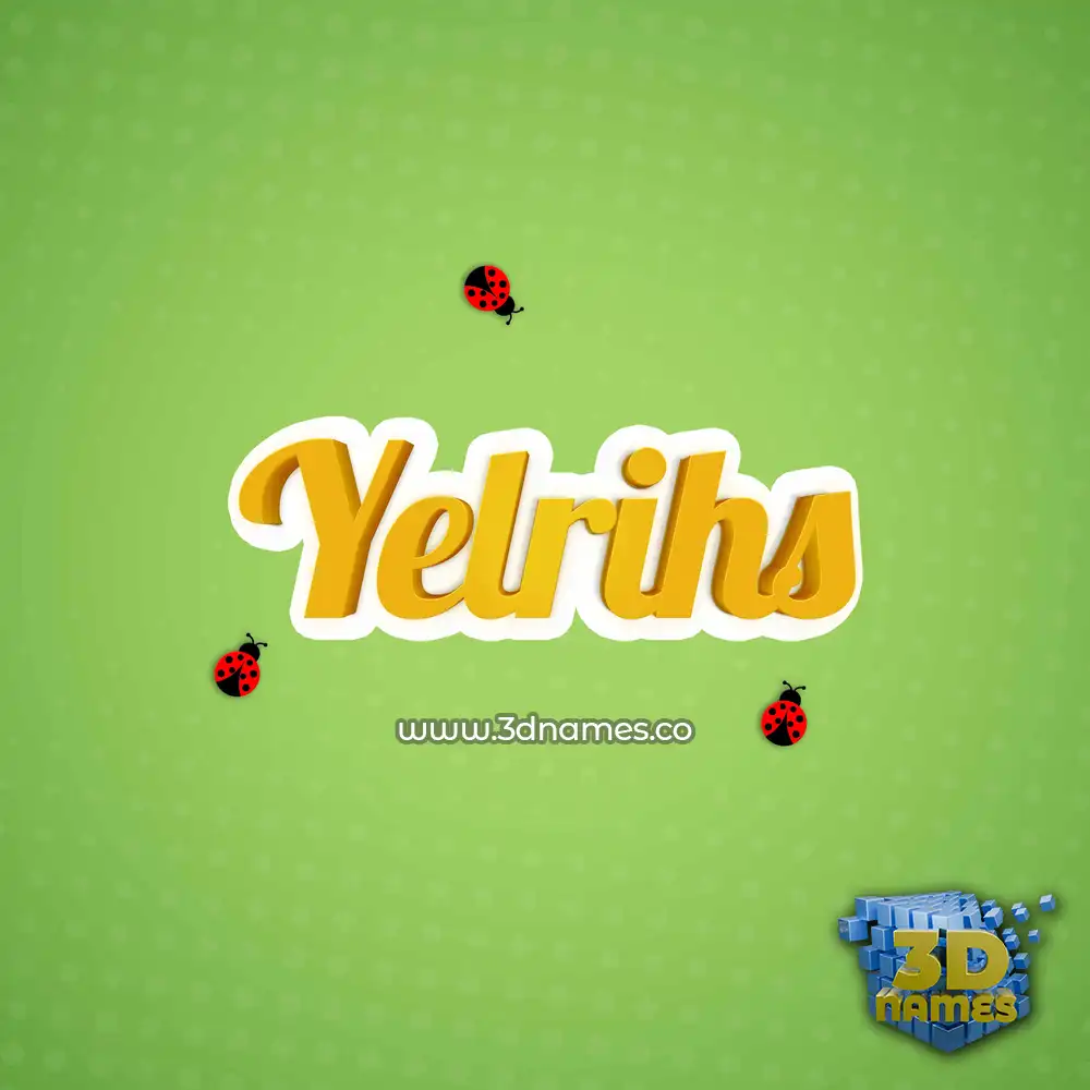 yelrihs in Ladybugs style - 3D name wallpaper