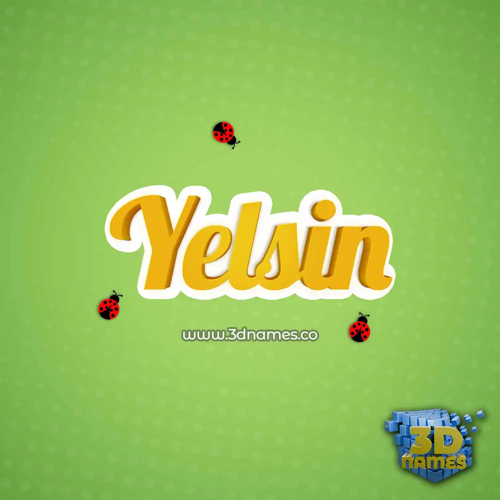 yelsin in Ladybugs style - 3D name wallpaper
