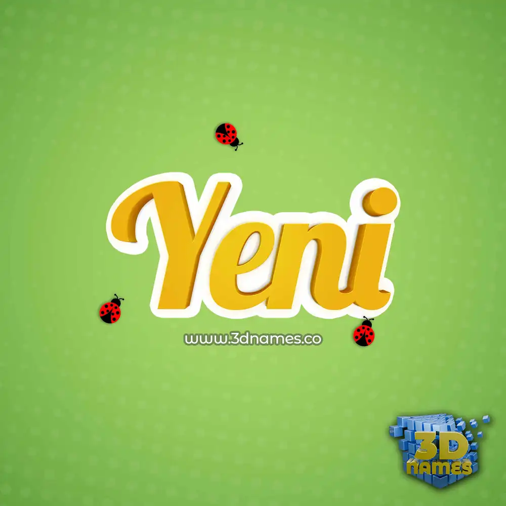 yeni in Ladybugs style - 3D name wallpaper