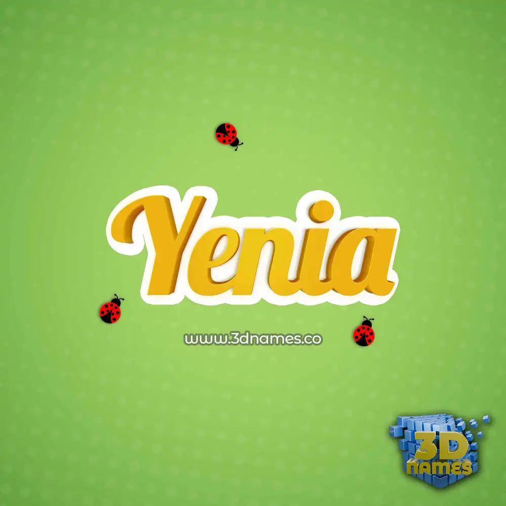 yenia in Ladybugs style - 3D name wallpaper