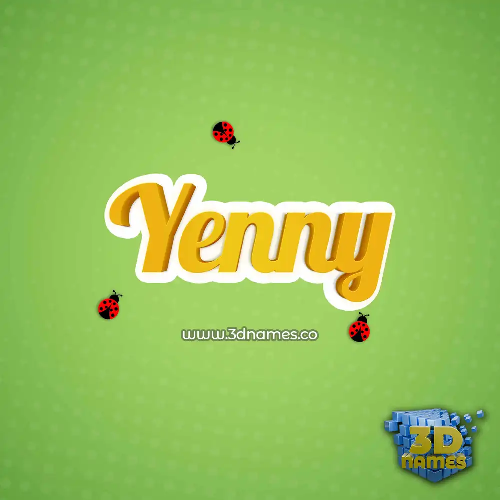 yenny in Ladybugs style - 3D name wallpaper