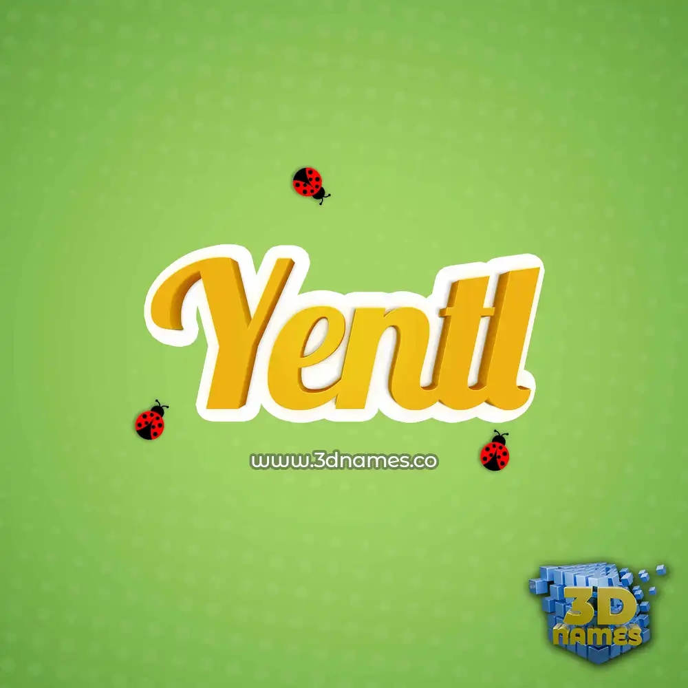 yentl in Ladybugs style - 3D name wallpaper