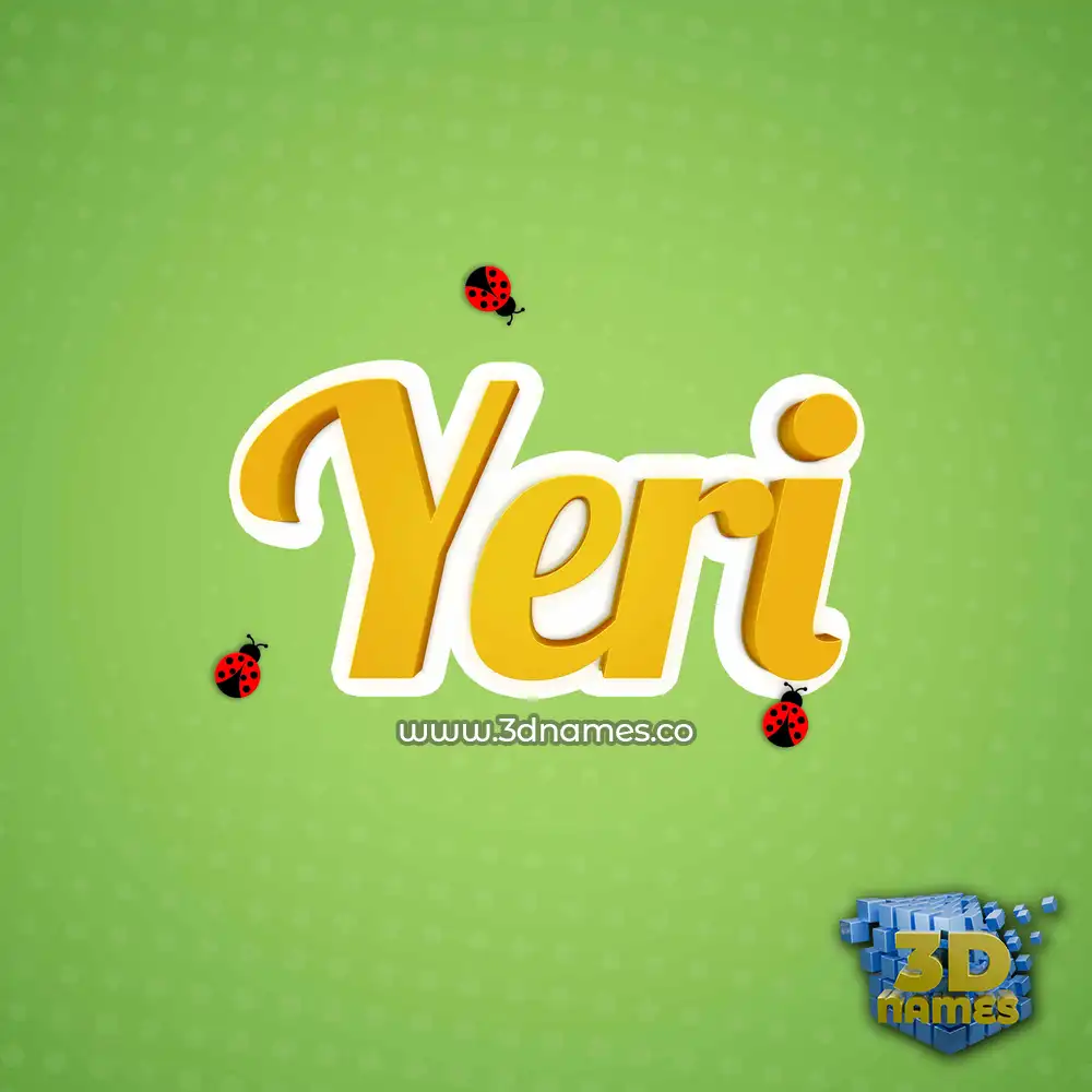 yeri in Ladybugs style - 3D name wallpaper