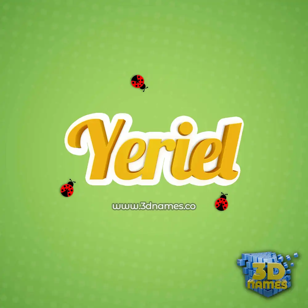 yeriel in Ladybugs style - 3D name wallpaper