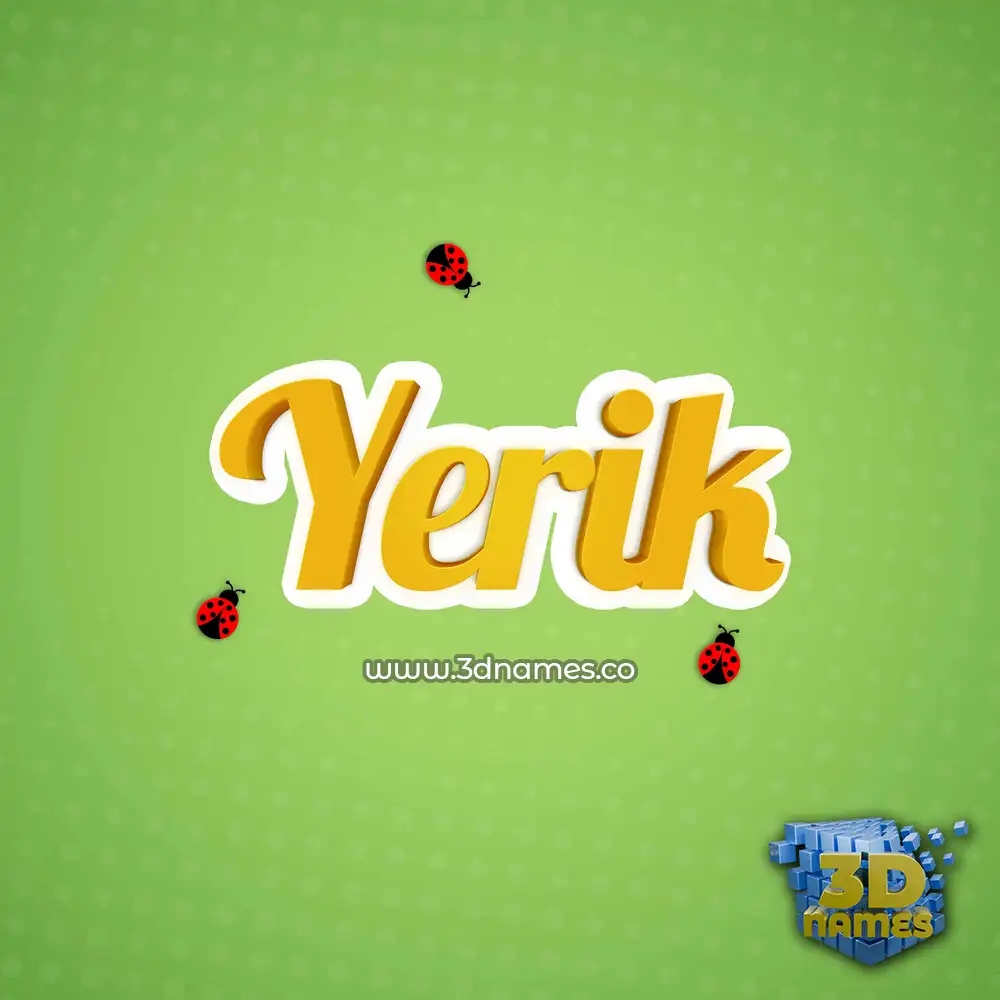 yerik in Ladybugs style - 3D name wallpaper