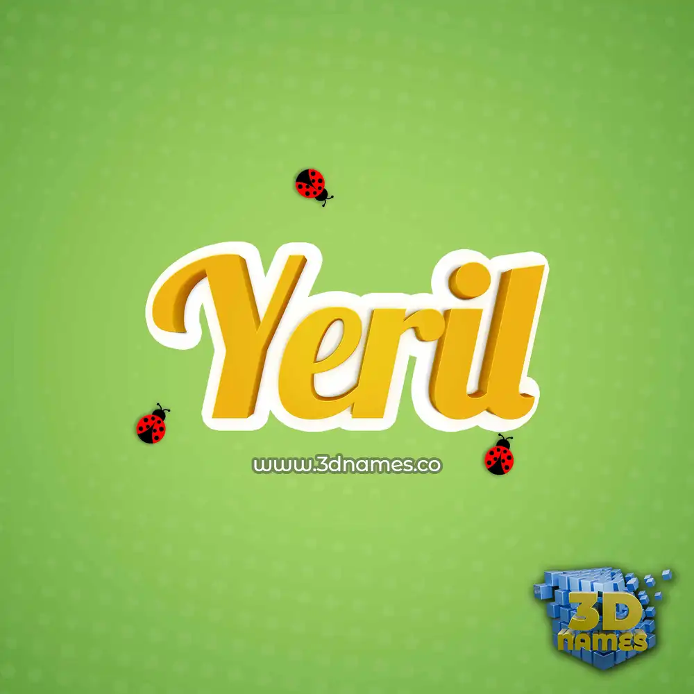 yeril in Ladybugs style - 3D name wallpaper