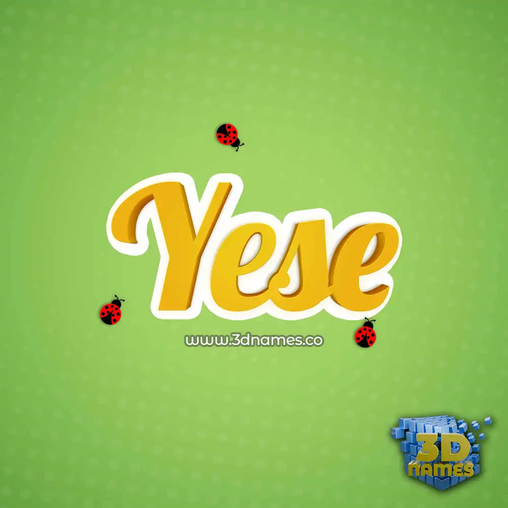 yese in Ladybugs style - 3D name wallpaper