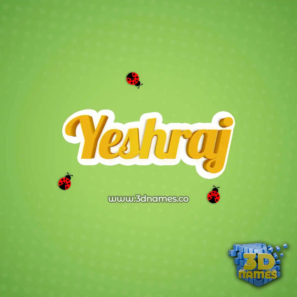 yeshraj in Ladybugs style - 3D name wallpaper