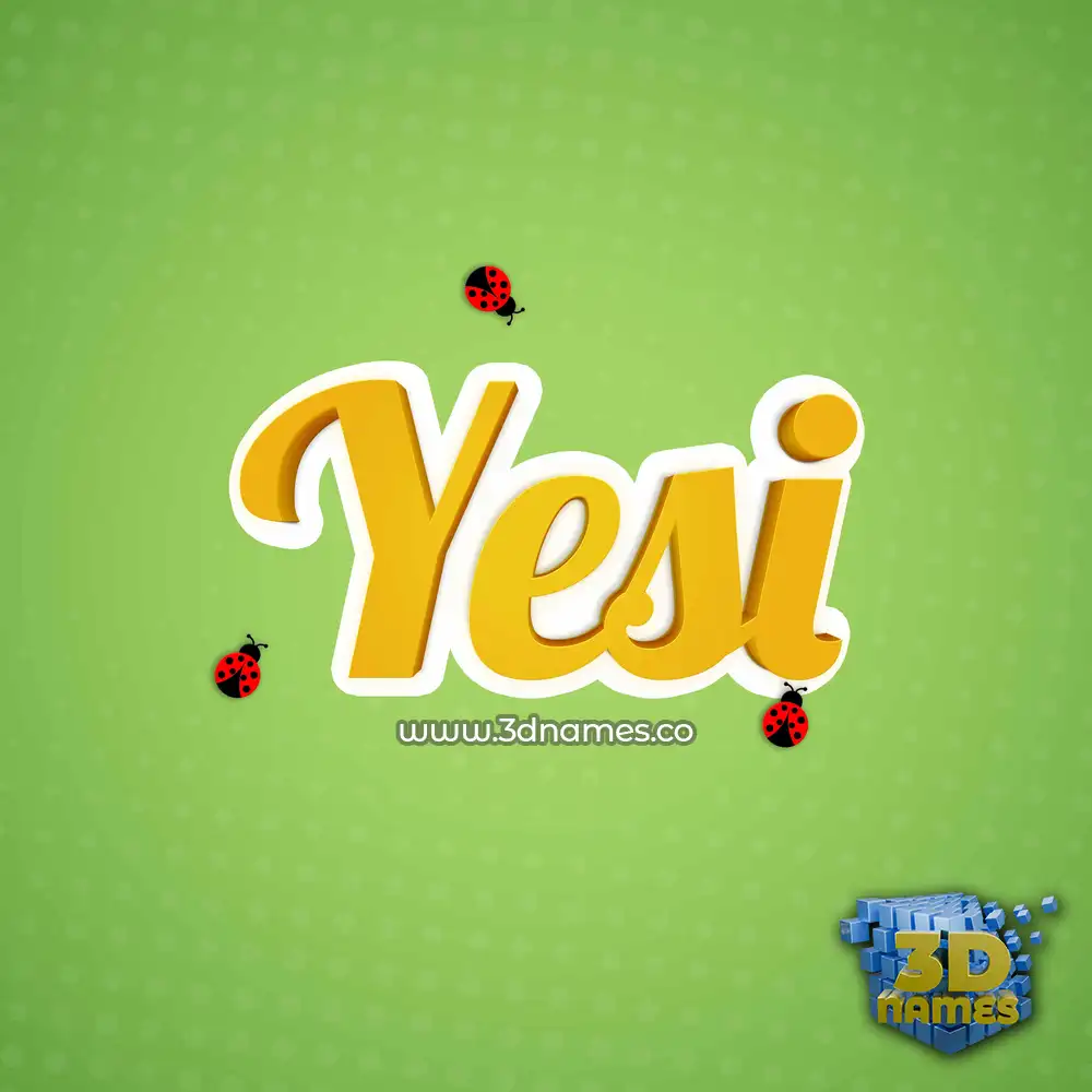 yesi in Ladybugs style - 3D name wallpaper