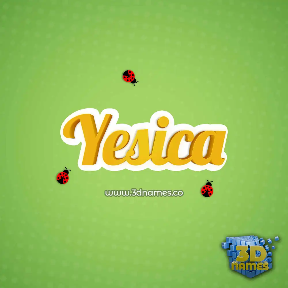 yesica in Ladybugs style - 3D name wallpaper