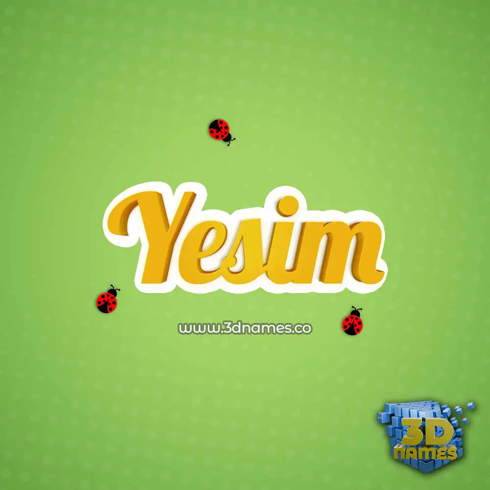 yesim in Ladybugs style - 3D name wallpaper