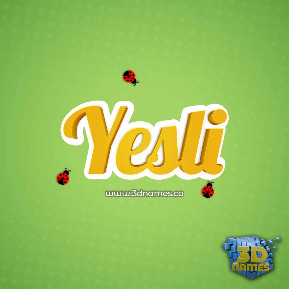 yesli in Ladybugs style - 3D name wallpaper