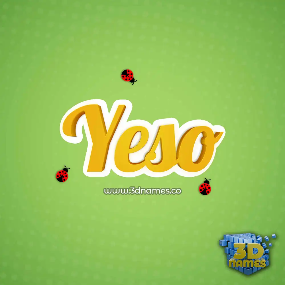yeso in Ladybugs style - 3D name wallpaper