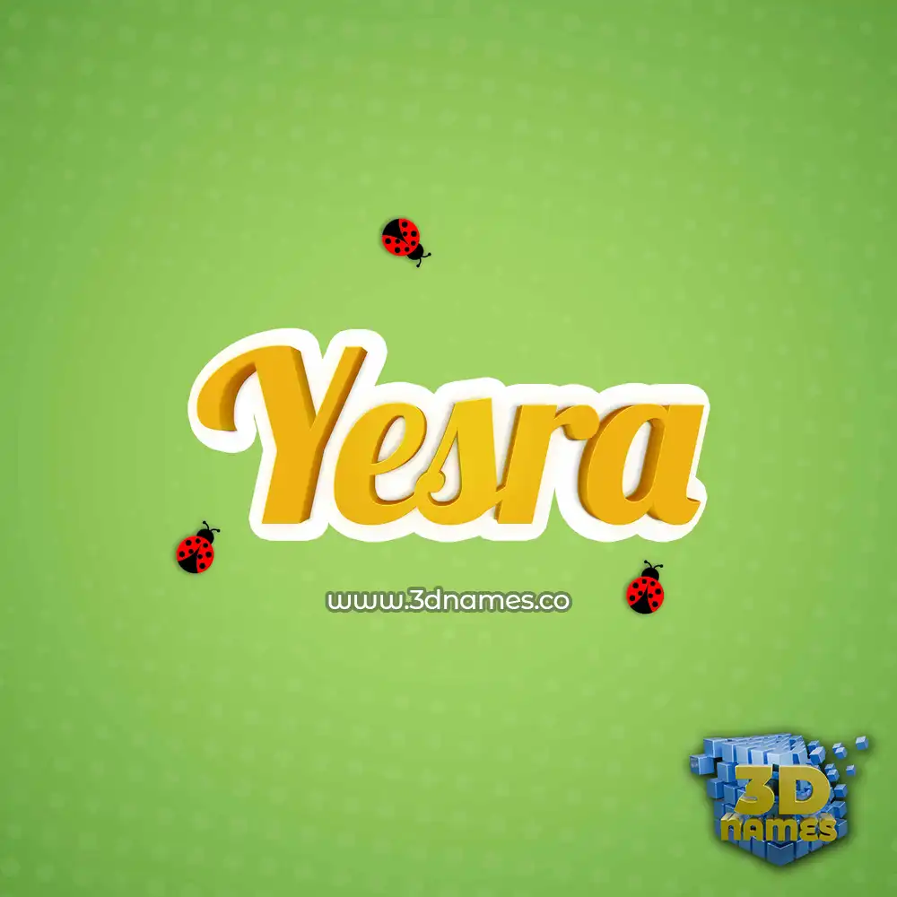 yesra in Ladybugs style - 3D name wallpaper