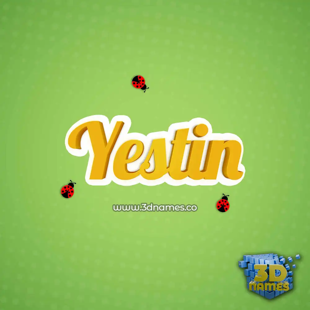 yestin in Ladybugs style - 3D name wallpaper