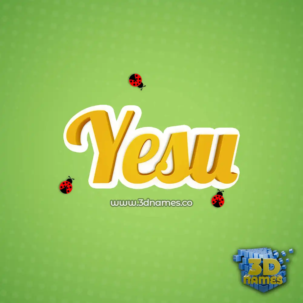 yesu in Ladybugs style - 3D name wallpaper