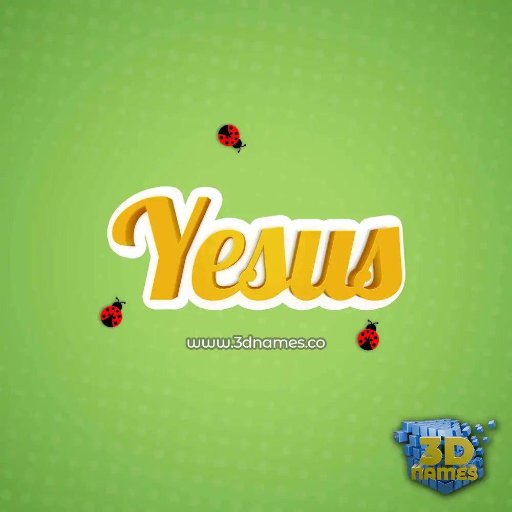 yesus in Ladybugs style - 3D name wallpaper