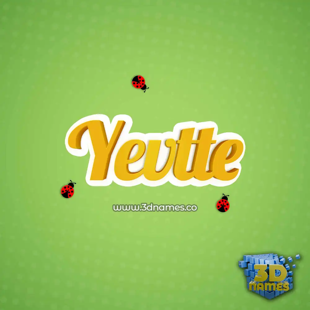 yevtte in Ladybugs style - 3D name wallpaper