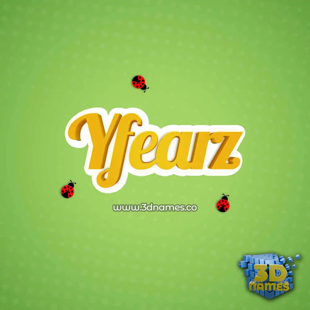 yfearz in Ladybugs style - 3D name wallpaper