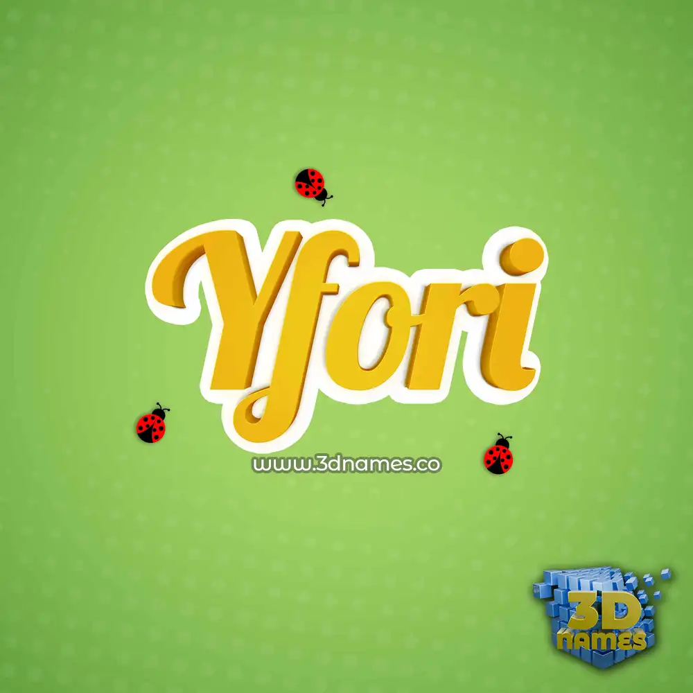 yfori in Ladybugs style - 3D name wallpaper