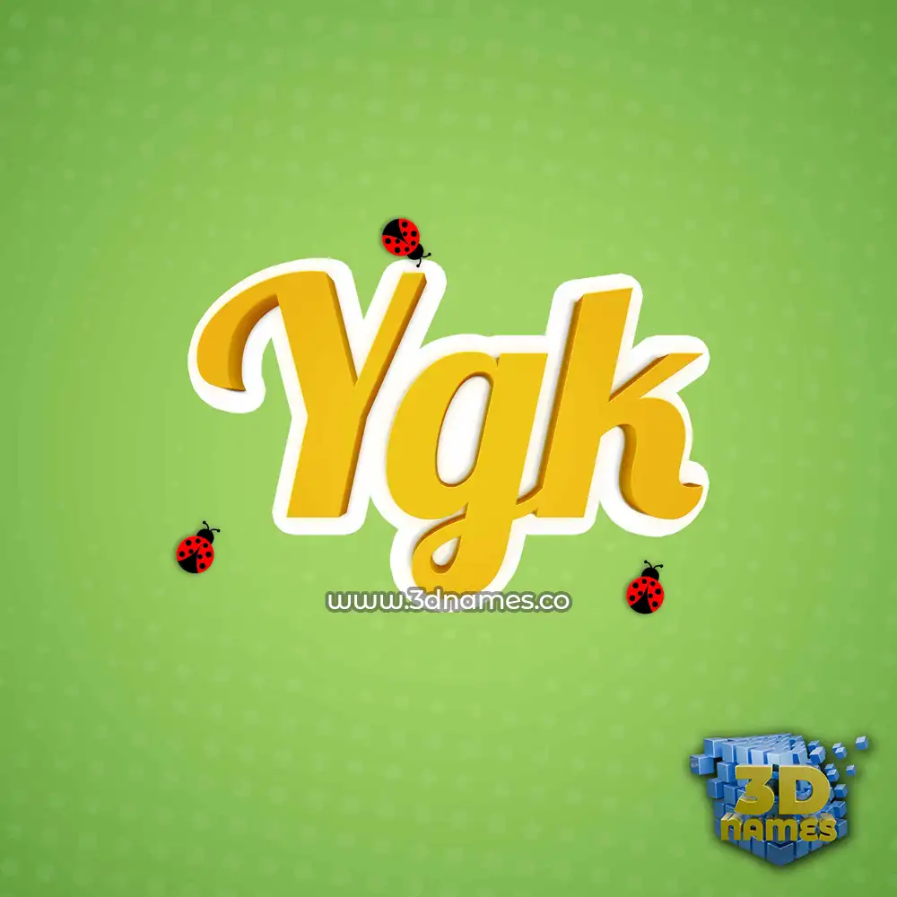 ygk in Ladybugs style - 3D name wallpaper
