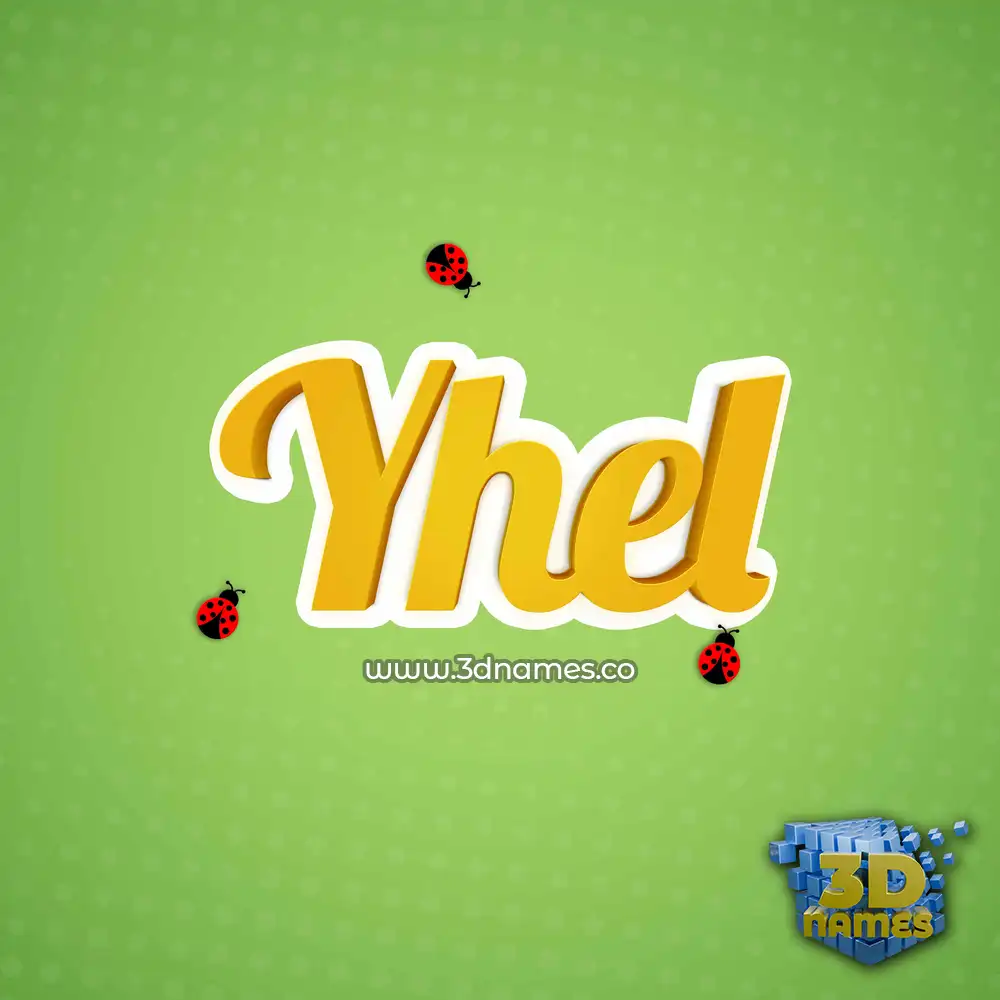 yhel in Ladybugs style - 3D name wallpaper