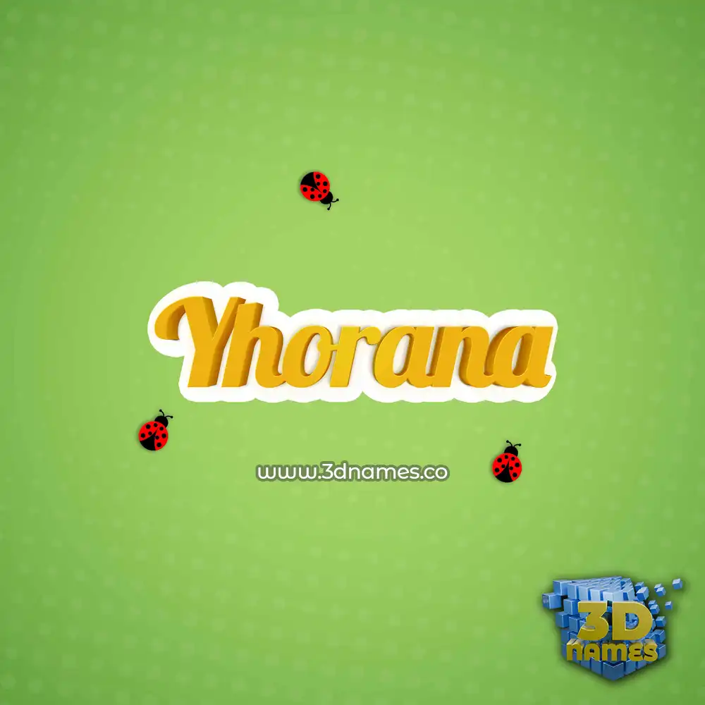 yhorana in Ladybugs style - 3D name wallpaper