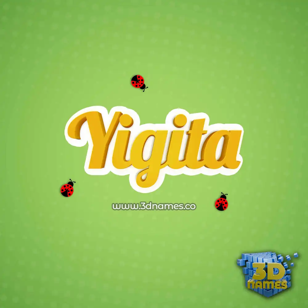 yigita in Ladybugs style - 3D name wallpaper